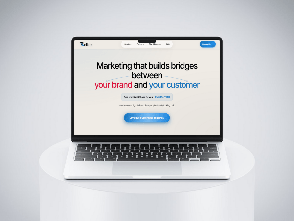 Bolfex Marketing on laptop