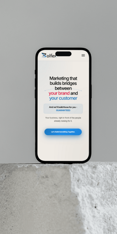 Bolfex marketing on phone